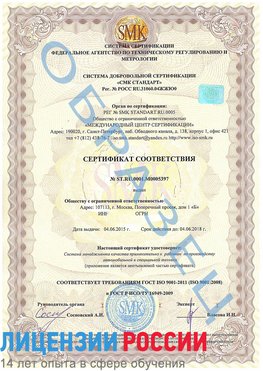 Образец сертификата соответствия Лосино-Петровский Сертификат ISO/TS 16949