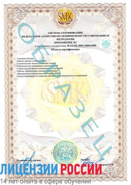 Образец сертификата соответствия (приложение) Лосино-Петровский Сертификат OHSAS 18001