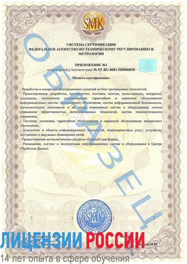 Образец сертификата соответствия (приложение) Лосино-Петровский Сертификат ISO 27001